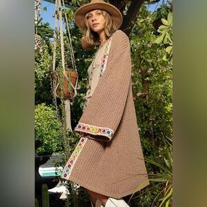POL Clothing Brand
Longline Chenille Open Cardigan in Mocha